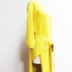 Sweater Dress with Waist Tie